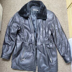 Kenneth Cole Reaction Lambskin Leather Jacket, RN 54163